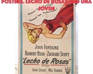 Lot 333 Two Vintage Movie Posters. LECHO DE ROSAS and UNA JOVEN