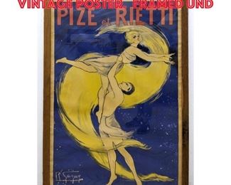 Lot 341 Robert Gazay Pize et Rietti Vintage poster. Framed und