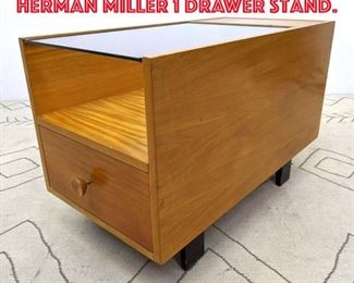 Lot 347 GEORGE NELSON Side Table. HERMAN MILLER 1 Drawer Stand.
