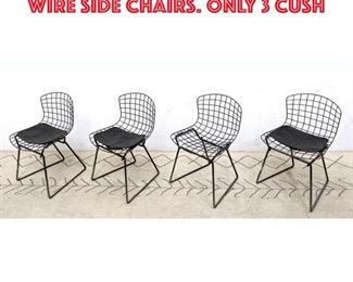 Lot 354 Set 4 Childs Size Bertoia Wire Side Chairs. Only 3 cush