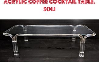 Lot 364 70s Modern Lucite Acrylic Coffee Cocktail Table. Soli