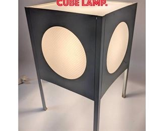 Lot 368 Metal and Acrylic Cube lamp.