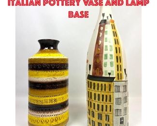 Lot 370 Rosenthal Netter and Italian Pottery Vase and lamp base