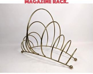 Lot 371 Mid Century Modern Wire Magazine Rack. 