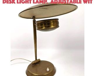 Lot 421 French Modernist Brass Desk Light Lamp. Adjustable wit