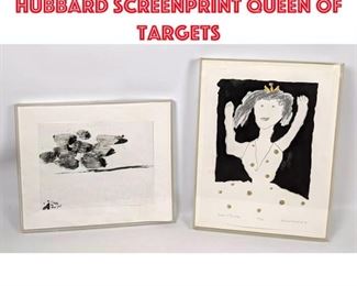 Lot 450 2pcs Art. ELEANOR HUBBARD Screenprint Queen of Targets