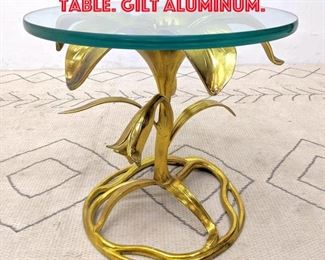 Lot 467 Arthur Court Lily Side Table. Gilt Aluminum. 