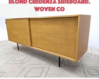 Lot 468 Florence Knoll Style Blond Credenza Sideboard. Woven co