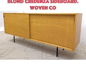 Lot 469 Florence Knoll Style Blond Credenza Sideboard. Woven co