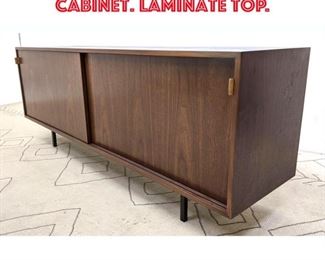 Lot 492 Florence Knoll Credenza Cabinet. Laminate Top. 