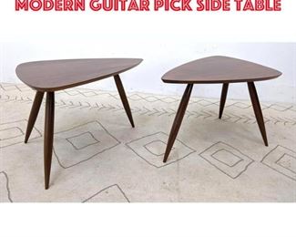 Lot 491 Pair PHILLIP POWELL Style Modern Guitar Pick Side Table