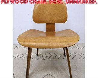 Lot 500 HERMAN MILLER Molded Plywood Chair. DCW. Unmarked.