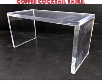 Lot 503 Thick Lucite Acrylic Coffee Cocktail Table. 