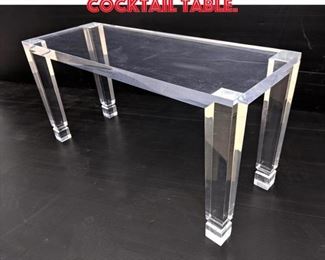 Lot 504 Lucite Acrylic Coffee Cocktail Table. 