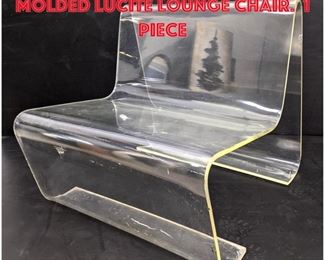 Lot 544 Mid Century Modern Molded Lucite Lounge Chair. 1 Piece