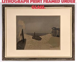 Lot 547 Georges Braque Lithograph Print Framed under glass.