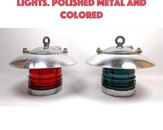 Lot 548 2 CCCP Russian Ships lights. Polished metal and Colored