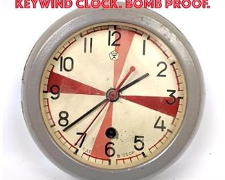 Lot 550 CCCP Russian metal keywind clock. Bomb Proof. 