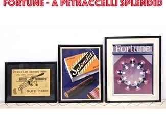 Lot 542 3 Framed posters 1939 Fortune A Petraccelli Splendid 