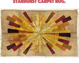 Lot 551 Mid Century Modern Starburst Carpet Rug. 