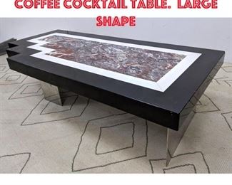 Lot 557 Oversized Decorator Coffee Cocktail Table. Large Shape
