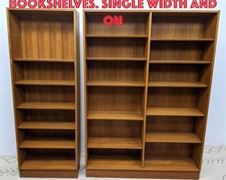 Lot 567 2pc HUNDEVAD Modernist bookshelves. Single width and on