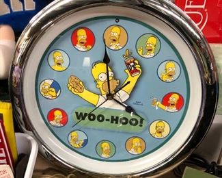 Homer Simpson talking wall clock.