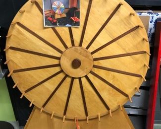 Large spinner prize wheel.