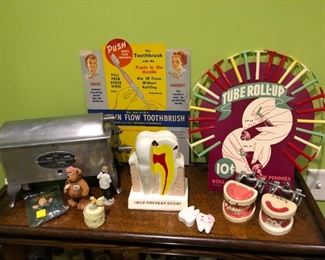 Dentistry collectibles, most vintage.