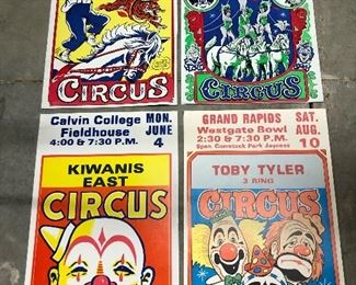 Vintage circus posters.