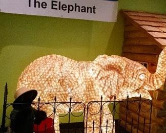 Large light-up elephant figure — amazing piece!