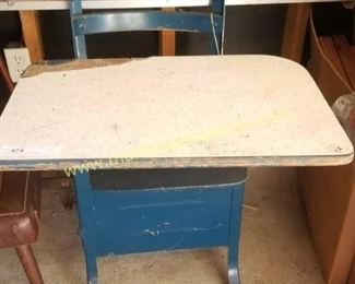 vintage school desk