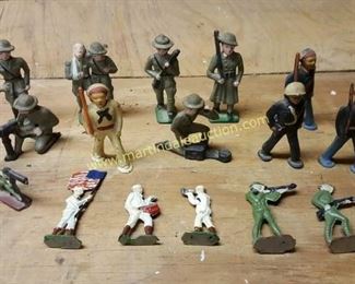 vintage home made lead soldiers