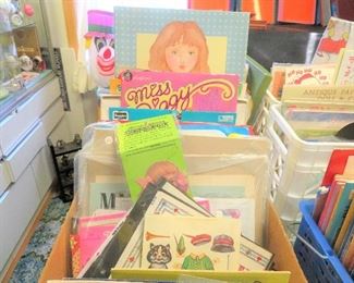 EXTRAORDINARY SELECTION OF PAPER DOLLS, GREETING CARDS, ALL VINTAGE AND IN EXCELLENT CONDITION.