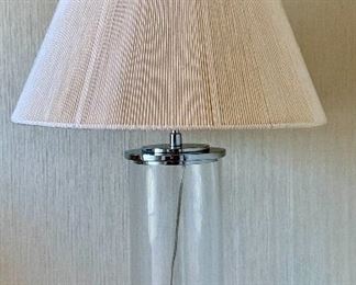 Item 9:  Very heavy glass table lamp - 29.5": $145