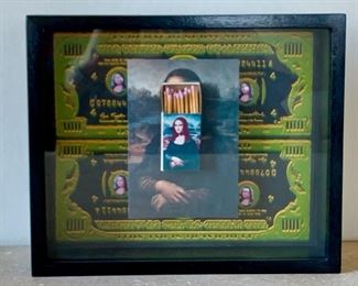 Item 37:  Mona Lisa Shadowbox - 11"l x 2.5"w x 9.25"h: $125
