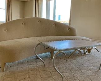 Item 3:  (2) Tufted Back Curved Donghia Sofas - 92.5"l x 25"w x 37"h:  $2950 each 