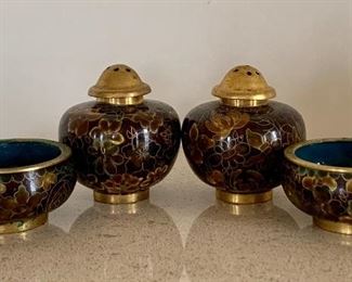 Item 45:  Cloisonne Salt and Peppers: $28