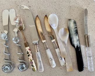 Item 48:  Assorted knives and spreaders: $28