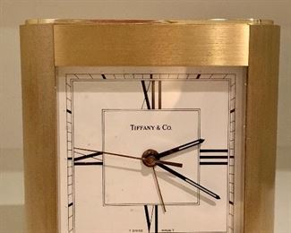 Item 146:  Tiffany and Co. Brass Clock - 4" x 4.25":  $45