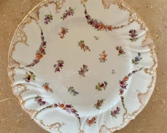Item 153:  (6) Hand painted, antique RK Dresden Plate: $75