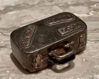 Item 162:  Tiffany & Co. Around the World Suitcase Sterling Pillbox (it's all shined up now!) $165