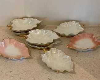 Item 80:  (8) Limoges T & V small nut dishes: $14