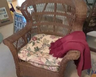 Wicker arm chair