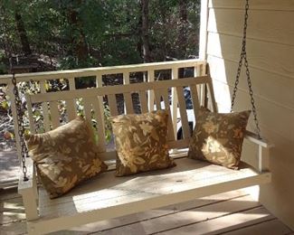Wood porch swing