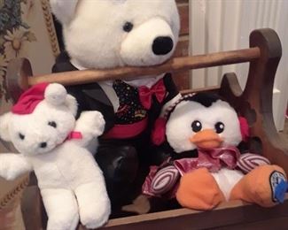 Teddy bears and penguins, and lots of other adorable stuffed animals