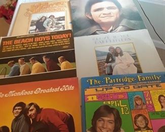 Monkees, Beach Boys, Partridge Family LPs