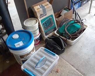 Many tubs of shop products