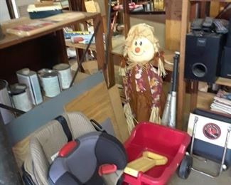 Car seat, wagon, decorations