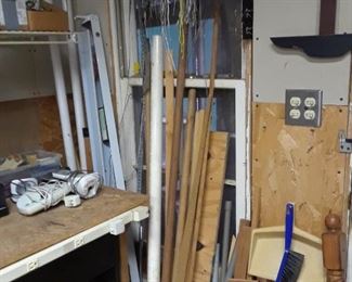 Florescent lights, yard sticks, tubing